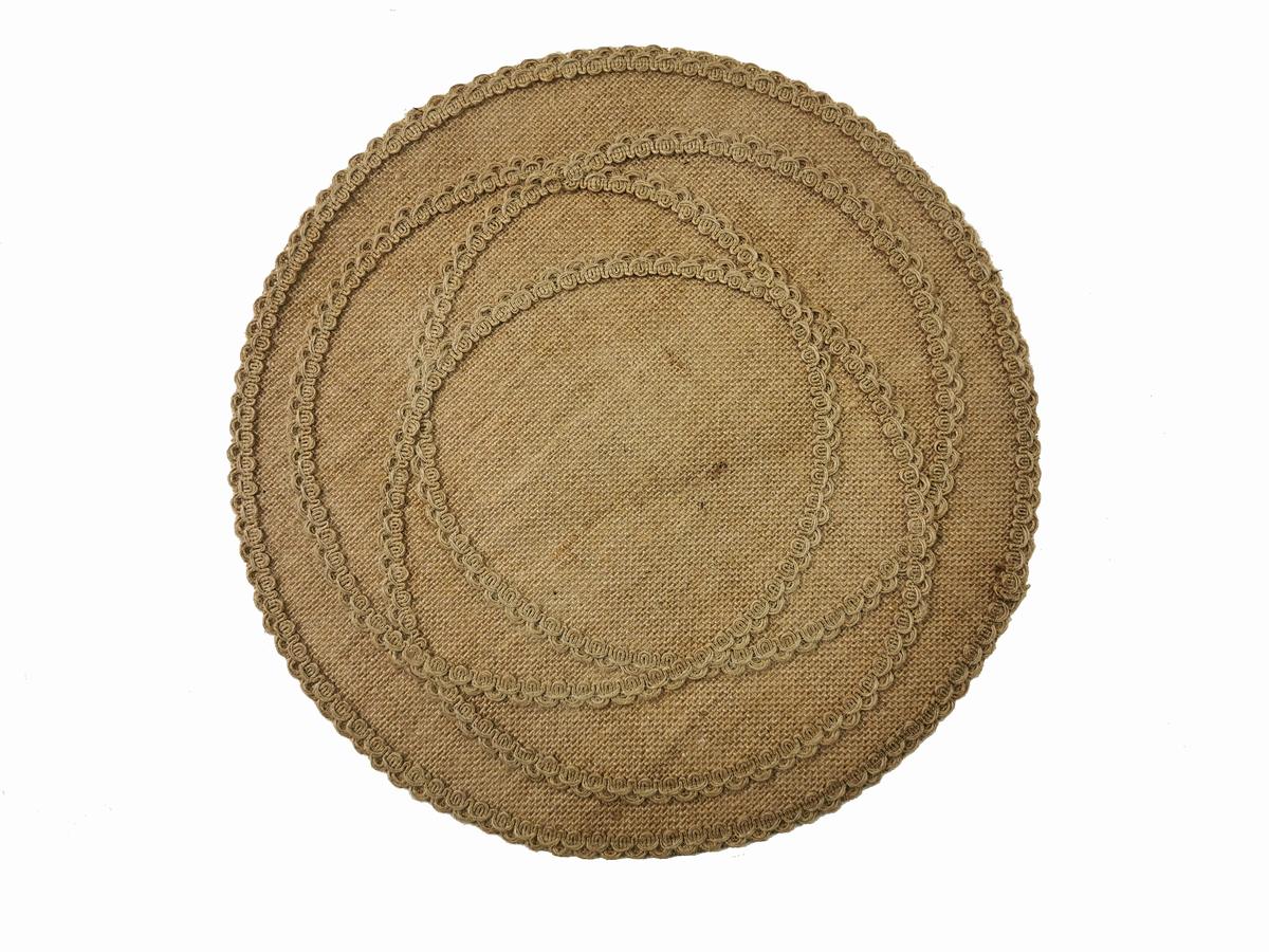 HAND MADE JUTE PLACEMAT WITH DECO